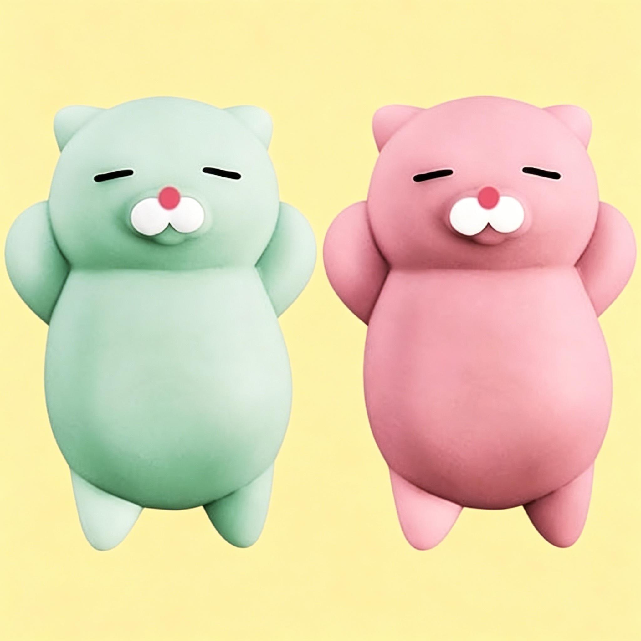 Squishy Cat Set - 2" Soft Silicone Kawaii Kitties, Top Stress Relief Toy 2026, Unique Gift for Kids & Adults, Egg Fillers & Easter Basket Essentials for Teen Girls, Boys & Tweens