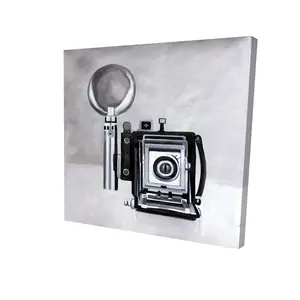 Begin Home Decor 2080-0808-MI29 8 x 8 in. Antique Camera Vintage Canvas - Home Decor Wall Art