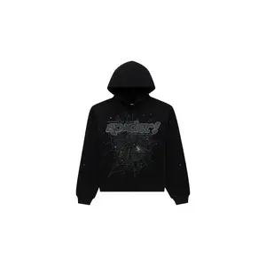 Rhinestone Punk V2 Hoodie "Black" SP5der337