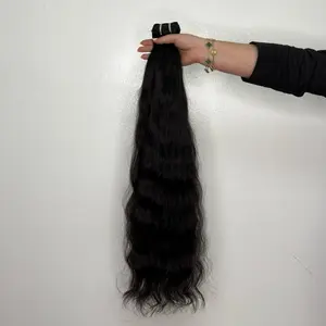 100 gramos .32 inch weft natural wavy curtain