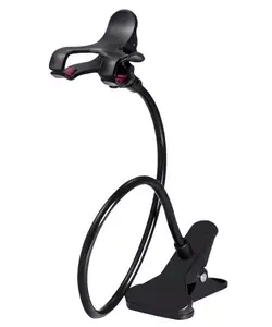 Universal Lazy Mobile Phone Gooseneck Stand Holder Flexible 360° Rotation Bed Desk Table Clip Adjustable Positioning