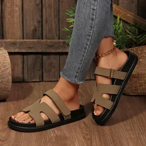 Women's Thick Platform Slide Sandals anti-slip Sole Open Toe Strap Summer Flats Shoes for Casual Vacation Outdoor Summer Vibes