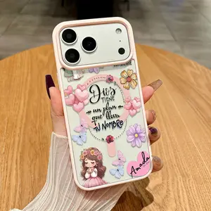God Has A Plan With Your Name On It Phone Case Customizable Phone Case Featuring A Cute Praying Girl For iPhone 17 16 15 14 13 12 11 X XS Pro Max Plus Air ultra-thin anti drop and wear-resistant magnetic phone case