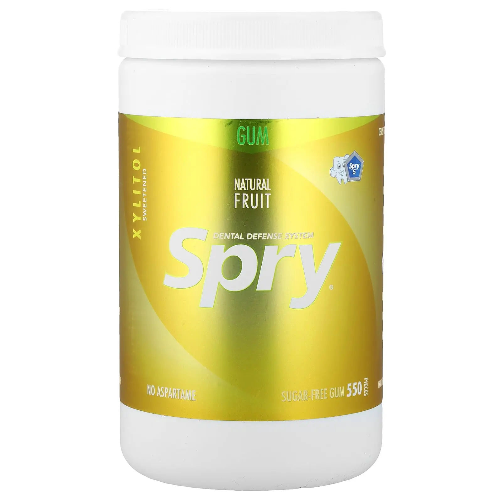 Xlear Spry®, Chewing Gum, Natural Fruit, Sugar Free, 550 Pieces