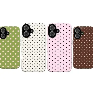 Polka Dot Phone Case: Cute Aesthetic Pattern Cover Compatible with iPhone X, 11, 12, 13, 14, 15, 16, 17 & Samsung