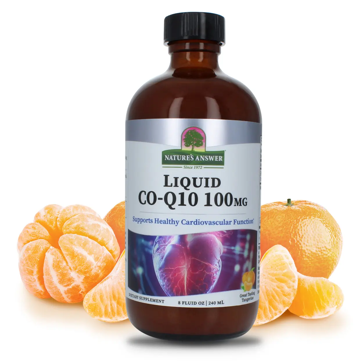 Nature's Answer Liquid CO-Q10 8 Fluid Ounces | Supports Cardiovascular Function | Gluten-Free | Vegan | Cruelty-Free | Single Count