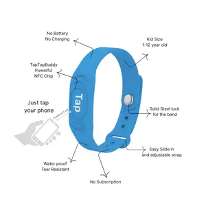 NFC Kids Safety Wristband - Blue