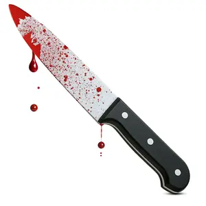 31cm Bloody Knife Prop Jason Ghost Killer Iconic Weapon Halloween Creepy Costume Props Fancy Dress Haunted Movie Film Accessories