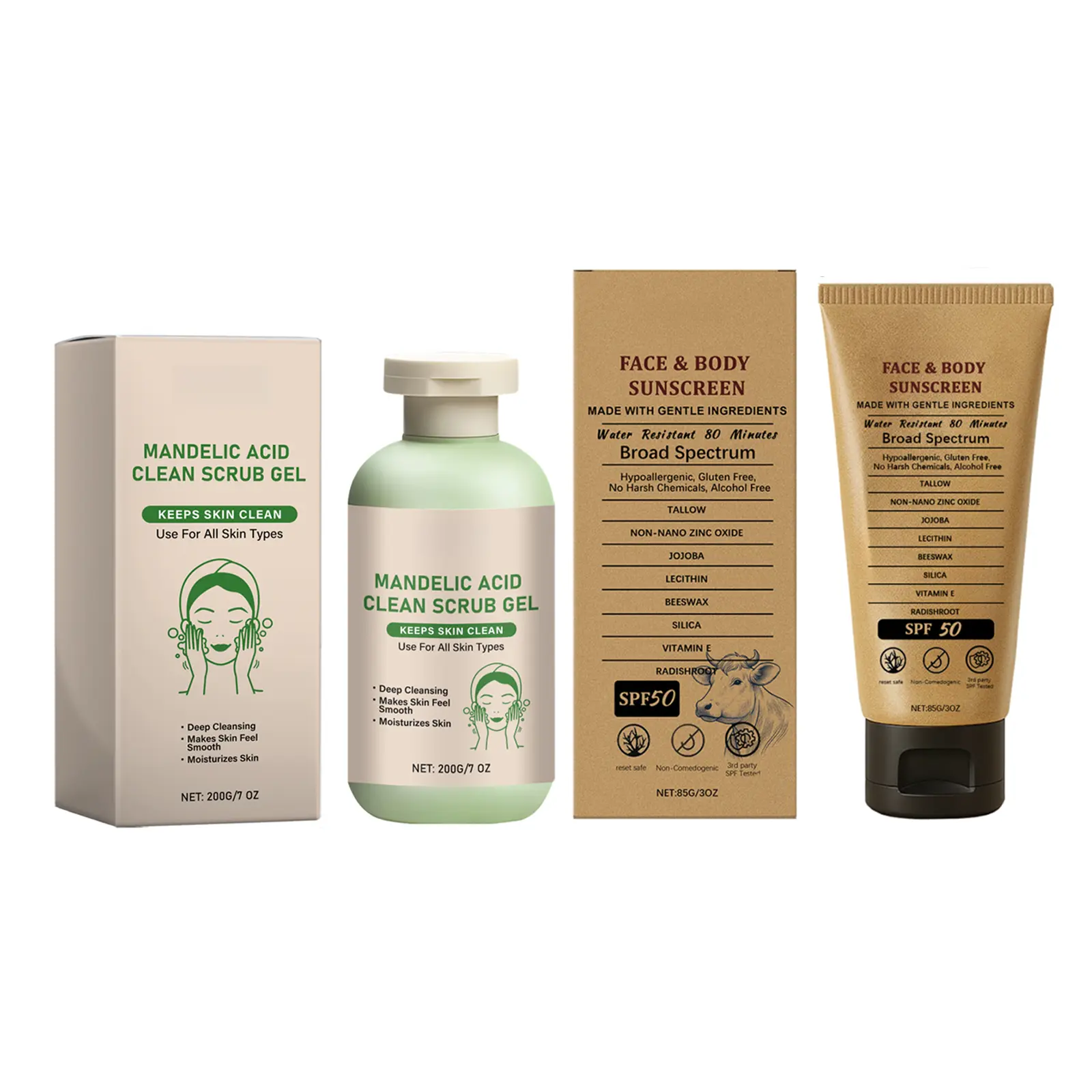 "Morning Revitalize" Cleansing & Sun Protection Set