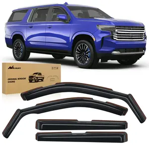 Nilight 4 Pcs Aerodynamic In-Channel Rain Guards Window Deflectors, Automotive Car Accessories for Chevy Suburban 2021-2025, Vent Visors Exterior Accessories for Car,summervibes
