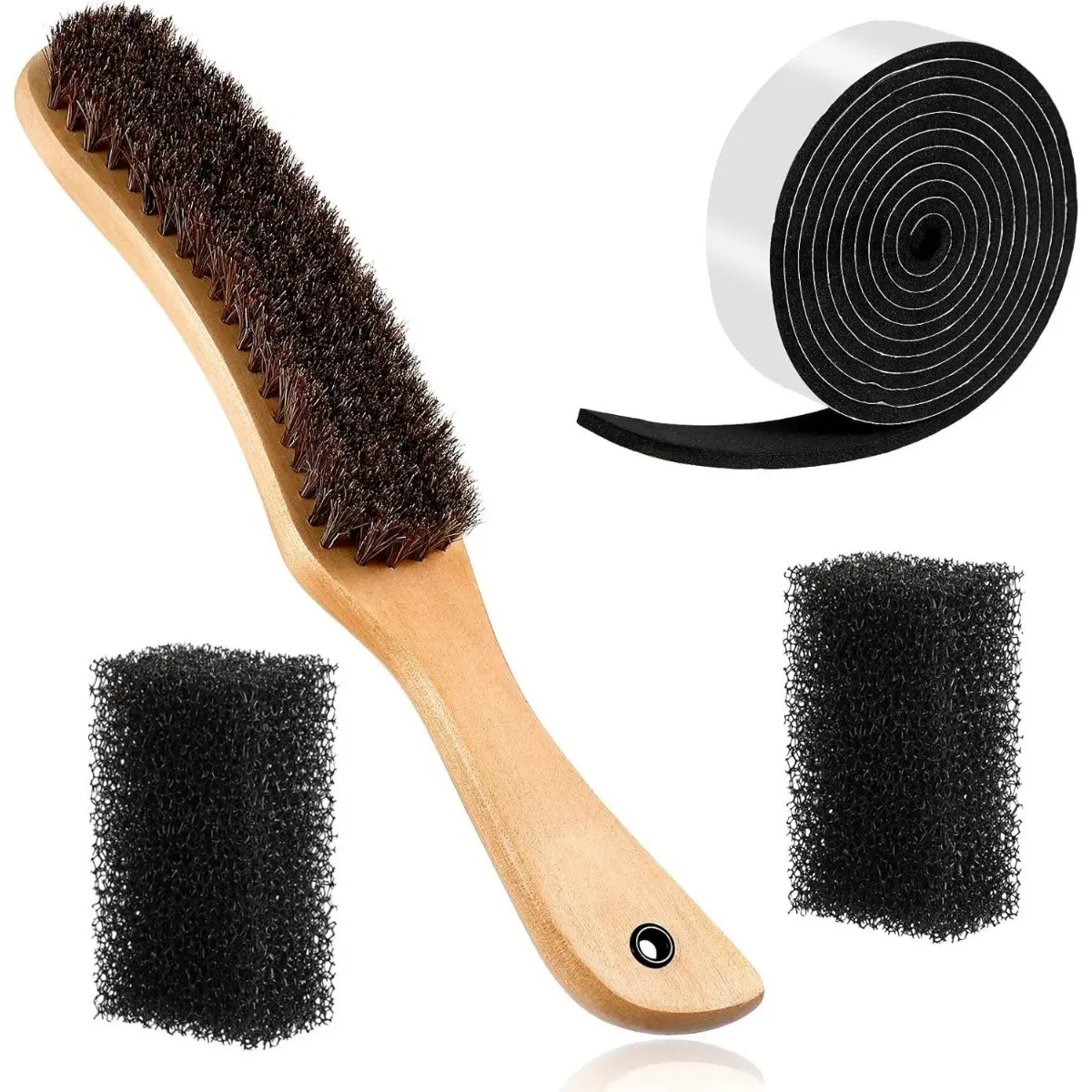 Cowboy Lint Brush Set with Horsehair Bristles & Wooden Handle - Ideal for Clothes & Hat Care, Durable Felt Material, No Electricity Needed, Perfect for Bedroom & Living Room Use