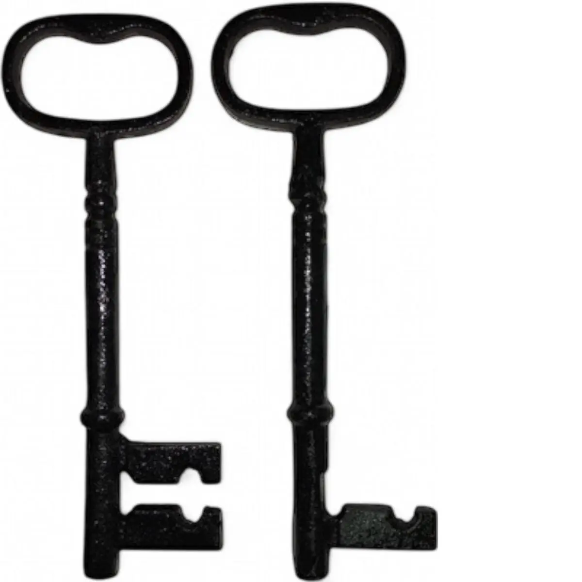 Antique Cast Iron Key Set - 8" Decorative Keys (Set of 2) with Vintage Charm, Rustic Design, Religious Home Decor for Unique Gift