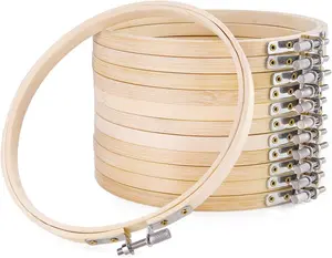 12 count 6 Inch Round Embroidery Hoops  Circle Cross Stitch Hoop for Embroidery Crafts and Festivals Decoration