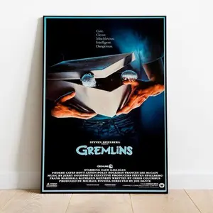 Gremlins Poster, Steven Spielberg,Minimalist Movie Poster, Vintage Retro Art Print ,Custom Poster, Wall Art Print - Home Decor