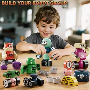 Magnets Robot Building Toys for Monsters Toys Robot Stacking Building Blocks Set with Storage Box, Creative Learning Christmas and Birthday Gifts.