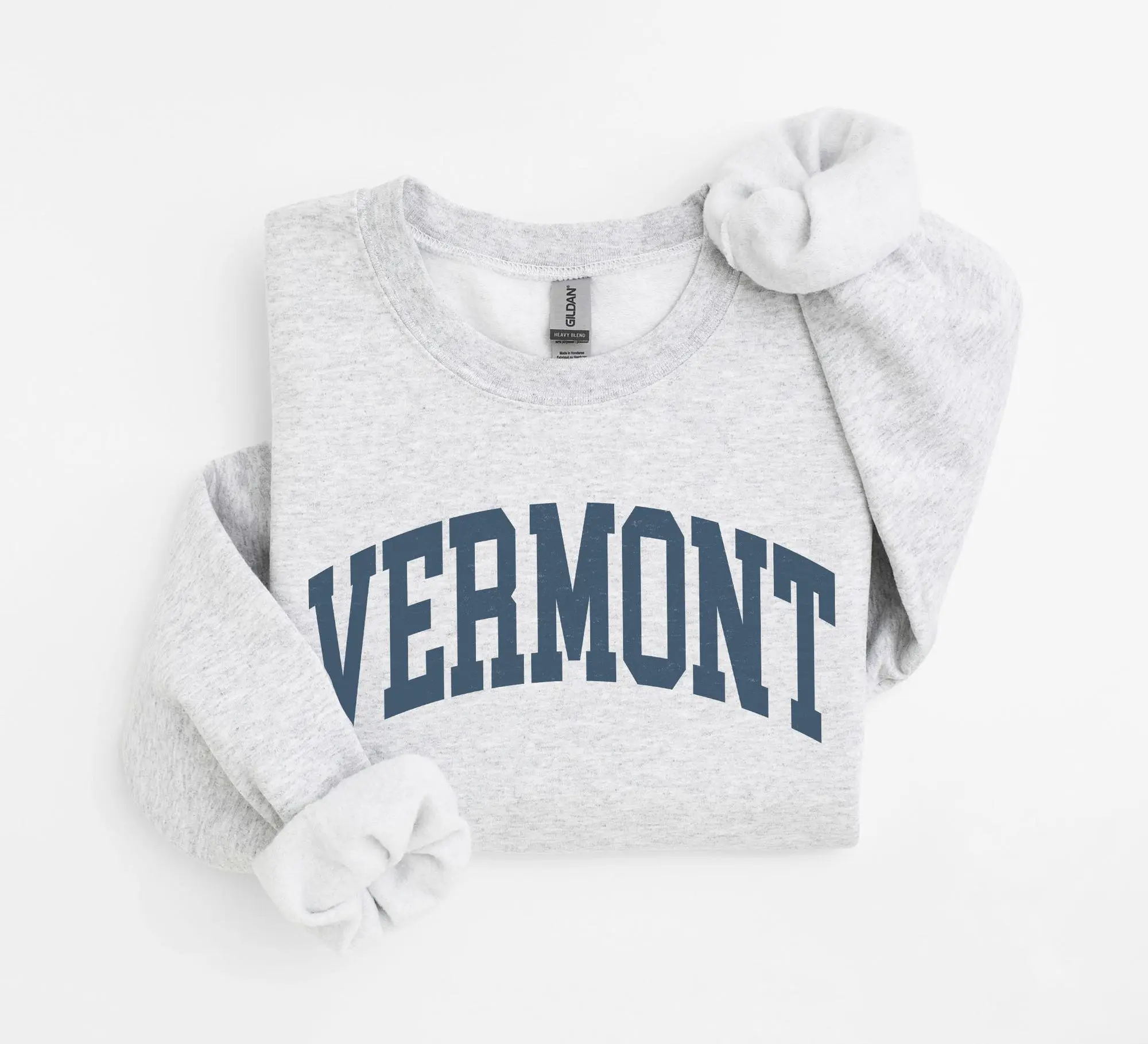 Vermont Sweatshirt, Vintage Varsity Aesthetic, Trendy Travel Destination Gift, Unisex Crewneck Sweatshirt