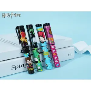 4pcs Harry Potter Officially Licensed Hogwarts Cartoon Anime Pattern Gel Pens Set Medium Point Pens for Journaling Writing Coloring Stocking Stuffers Party Favors & Gifts