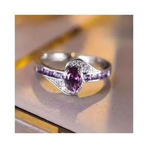 1pc Elegant purple rings, wedding, party, Valentine's Day and Halloween gifts, elegant jewelry suitable for all seasons