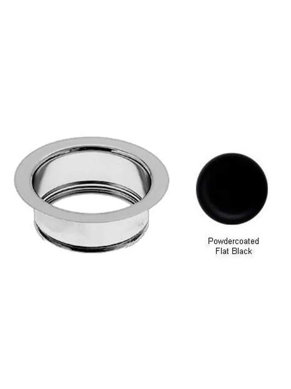 Westbrass D208-62 Round In-Sink Mount Disposal Flange, Powdercoat Flat Black, Compatible with In-Sink-Erator Kitchen Appliance Parts