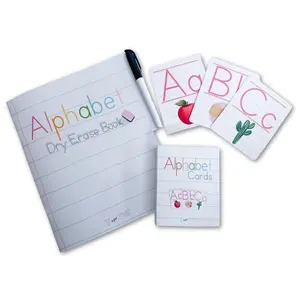 Alphabet Dry Erase Book + Marker + Alphabet Flash Cards