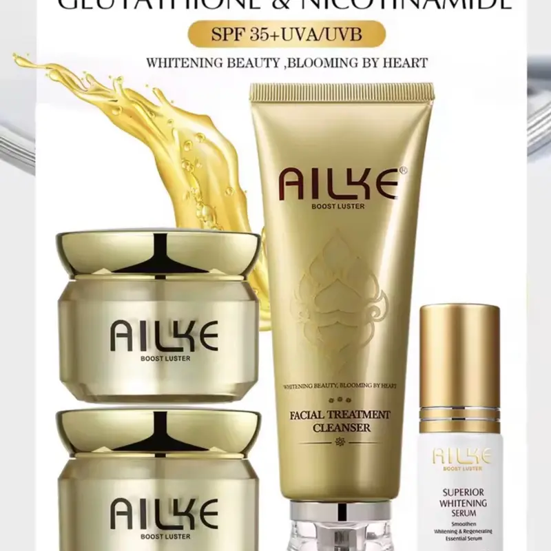 AILKE Boost Luster Facial Care Set Luxury Gold Face Cream, Cleanser, Serum & Moisturizers for Deep Hydration & Radiant Skin Neck Firming Renewal - TikTok Shop AILKE Boost Luster Facial Care Set Luxury Gold Face Cream, Cleanser, Serum & Moisturizers for Deep Hydration & Radiant Skin Neck Firming Renewal - TikTok Shop