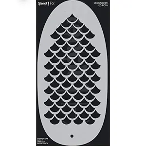 Stencil1FX - Mermaid Scales Eye Makeup Stencil for Costumes, Dress Up, Halloween, Cosplay, Arts, Face Painting