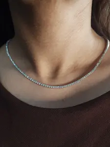 14Kt Gold 5.20 Ct 16 Inch Diamond Tennis Necklace