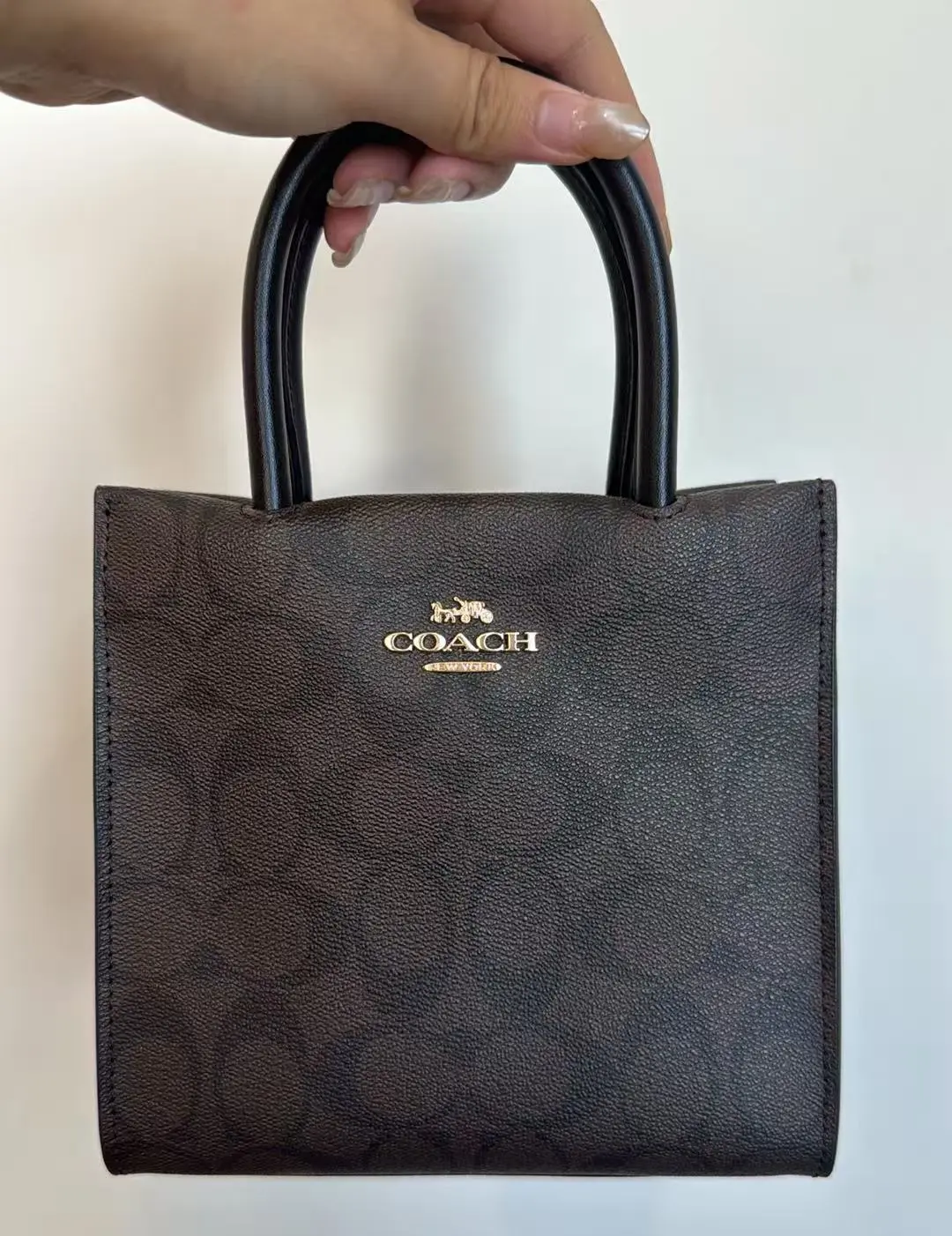 Pre-owned coach leather Tote Bags Mini Cally Tote Bag Signature Canvas Handbag