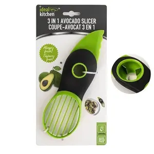 2-Pack 3-in-1 Avocado Slicer for Effortless Pitting, Slicing, and Scooping, Plastic Blade Kitchen Stainless