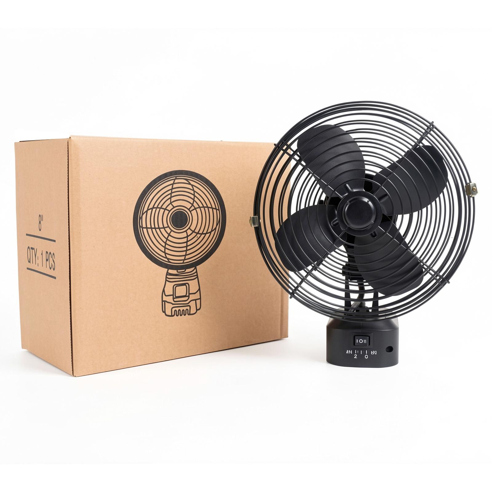 Portable Cordless Fan — 8-Inch, 50W Personal Cooling Fan — Battery-Powered (Compatible with Milwaukee M18 Batteries) — Ideal for Home, Garage, Camping, Outdoors, and Job Sites