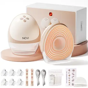 NCVI Heated Hands-Free Breast Pump, Wearable Warming Comfort, Hospital-Grade -300mmHg Suction, Slim & Quiet Electric Breastfeeding Pump, 4 Modes 9 Levels, Long Battery Life, Fits 19–28mm