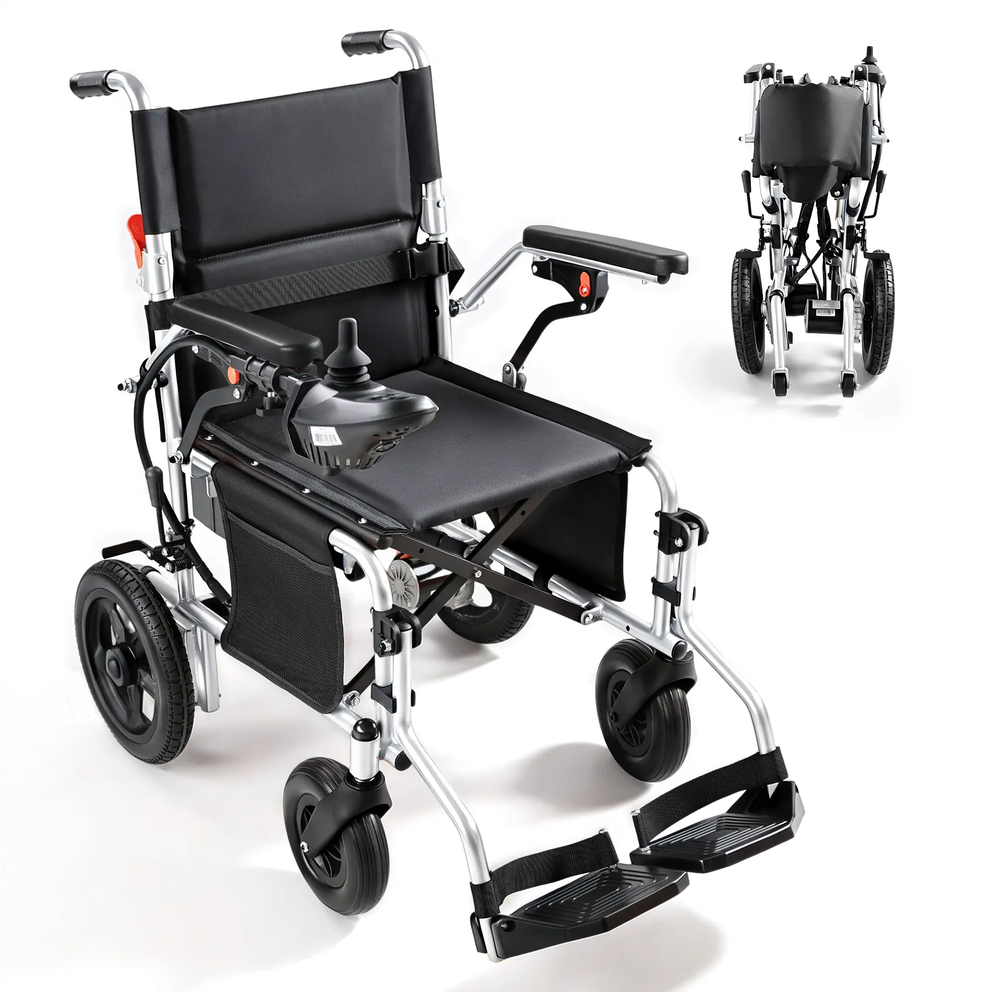Zygenair Electric Wheelchair for Adults, Lightweight Foldable Power Wheelchair with 500W Dual Motors, All-Terrain Wheels, Removable Lithium Battery, 15-Mile Range, 330 lbs Capacity