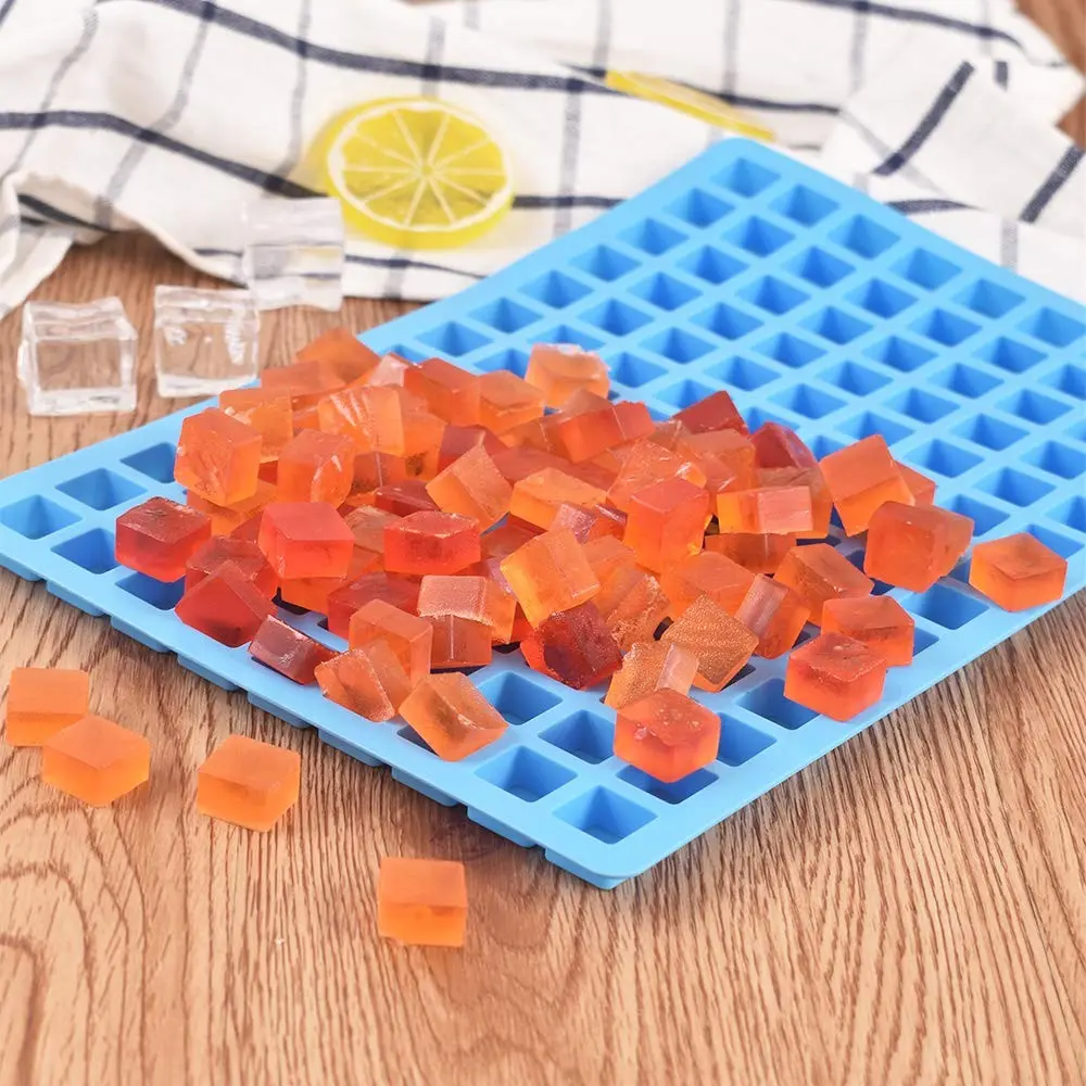 1pc 126 Cavities Square Candy Silicone Candy Molds, Mini Silicone Molds for Chocolate, Hard Candy, Ice Cubes, Caramel Jelly, Gummy, Ice Cube, Truffles, Silicone Baking Mold