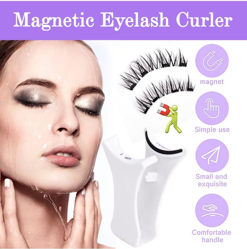 （Please confirm the product specifications）Magnetic Eyelashes Kit - Glue-Free Eyelash Extensions with Applicator Curler & Eyebrow Set Waterproof Lightweight Makeup for Adults vacation Natural Look Self-Grafting False lashes cluster