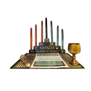 Kwanzaa Kinara Celebration Set-  Date Dec 26- Jan 1-BlkPyr