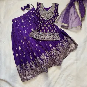 Purple Lehnga choli for kids