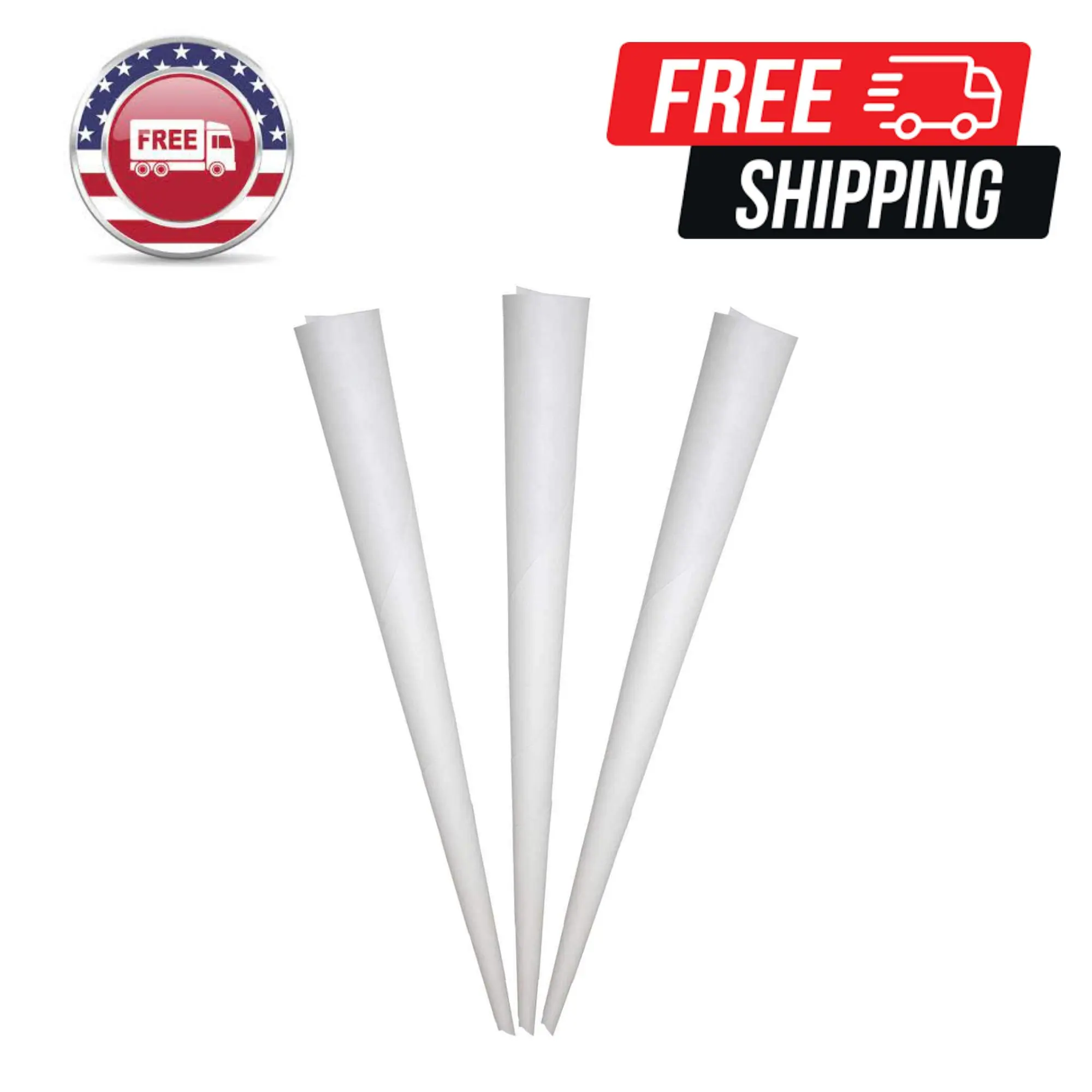 Cotton Candy Cones- Pack of 100ct Cotton Candy Cones. White Paper