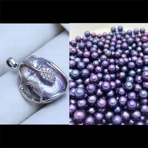 Pearl pendant+[live opening] Min 1 King BLUEBERRY as gift