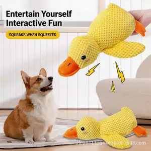 Squeaky Interactive Dog Toy – Self-Entertainment Boredom Buster for Small to Medium Dogs, Non-Toxic Chewing Teething Relief, Grunting & Biting Sound for Endless Fun
