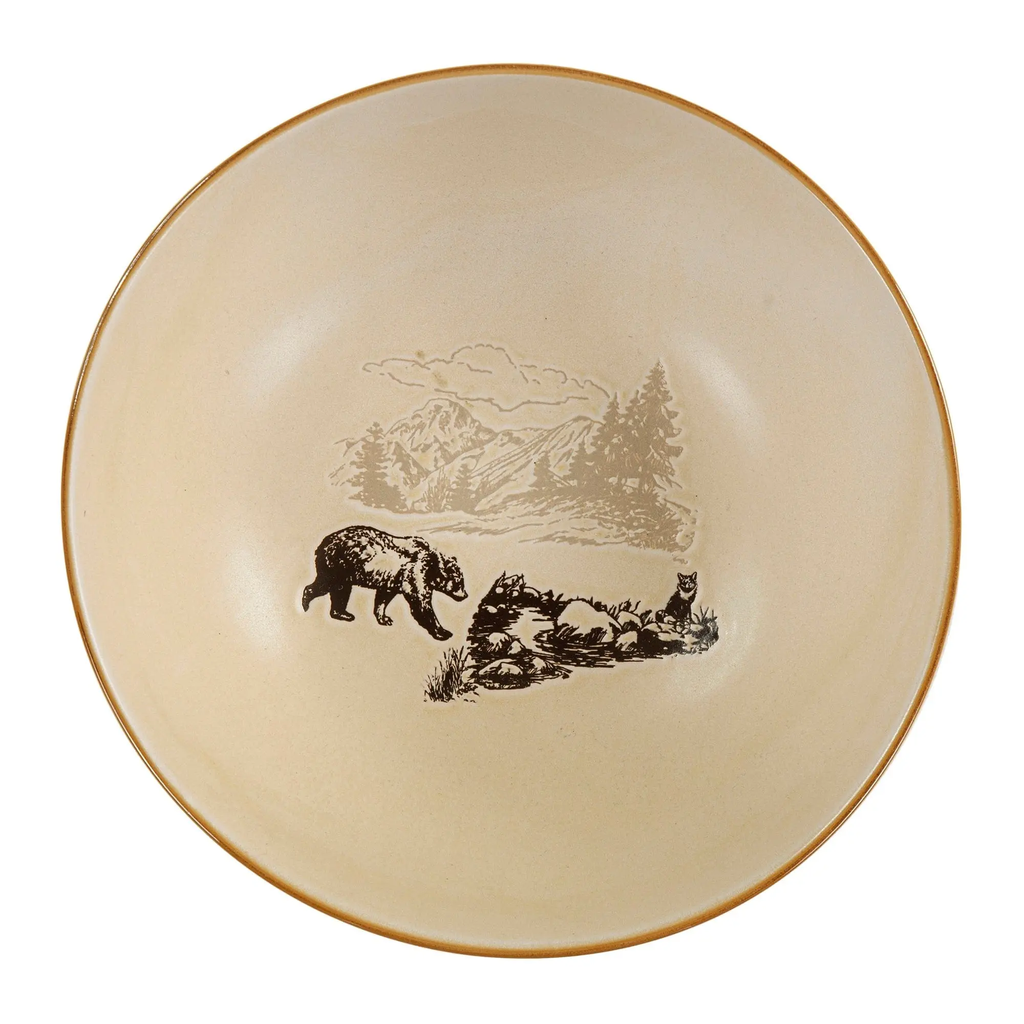 White Pine Ceramic Serving Bowl