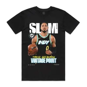 SLAM Cover Tee - Tyrese Haliburton Cotton Unisex Sport Fan Gift for Him Vintage Y2k Crewneck graphic tees Sweatshirt, kids clothing, MVP Basketball 90s Bootleg Shirt
