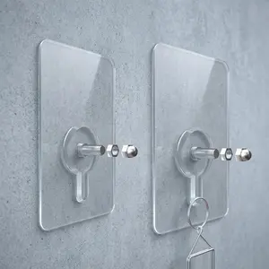 Strong Wall Hooks No Drilling Damage-Free Removable & Reusable Picture Hanging Strips for Frames Photos Art on Drywall Plaster, Heavy Duty Invisible Decoration Mounting Tool