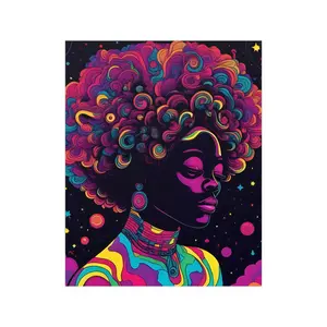 Radiance in Color - Vibrant Art Poster, Colorful Wall Art, Afrocentric Home Decor, Bohemian Decor, Gift for Art Lovers, Inspirational Wall Print