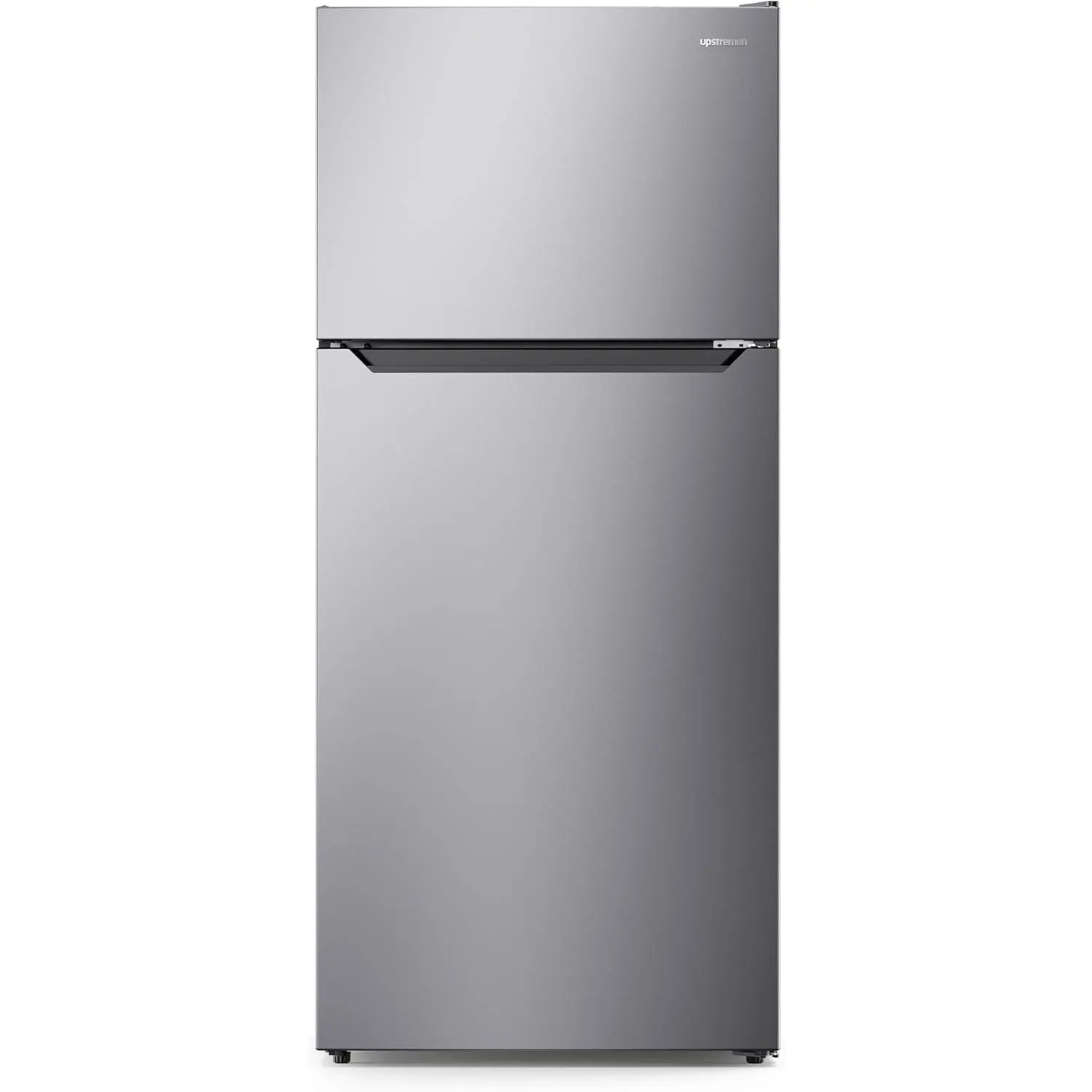 Upstreman 20.2 Cu.Ft. Top Freezer Ice-Free Stainless Steel 2-Door Refrigerator, 31.69"w x 29.72"d x 68.78"h, Adjustable Temp Electronic Control (32°F-46°F), Reversible Door, ENERGY STAR Certified, Crisper Drawers, LED Lighting for Apartment Kitchen