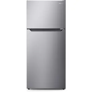 Upstreman 20.2 Cu.Ft. Top Freezer Refrigerator, Large Capacity, Adjustable Thermostat, Reversible Door, ENERGY STAR Certified, 2 Door Refrigerator for Apartment, Kitchen, Office, Stainless Steel-TM202