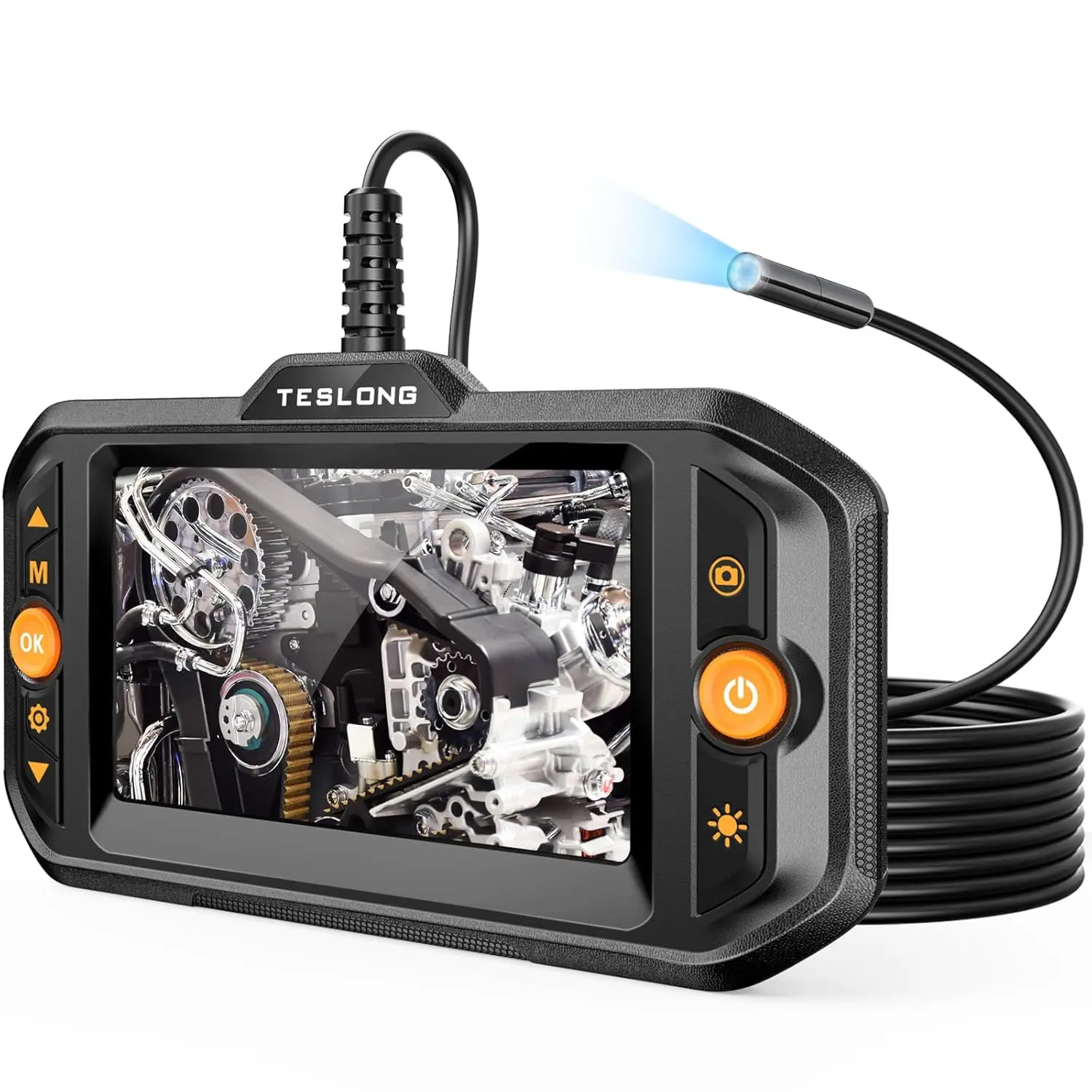 Teslong 16.5FT Waterproof Endoscope Borescope with Light, Snake Inspection Camera for Automotive Engine, Wiring, Wall & Vent Inspection, Car Repair Diagnostic Tool for Mechanics