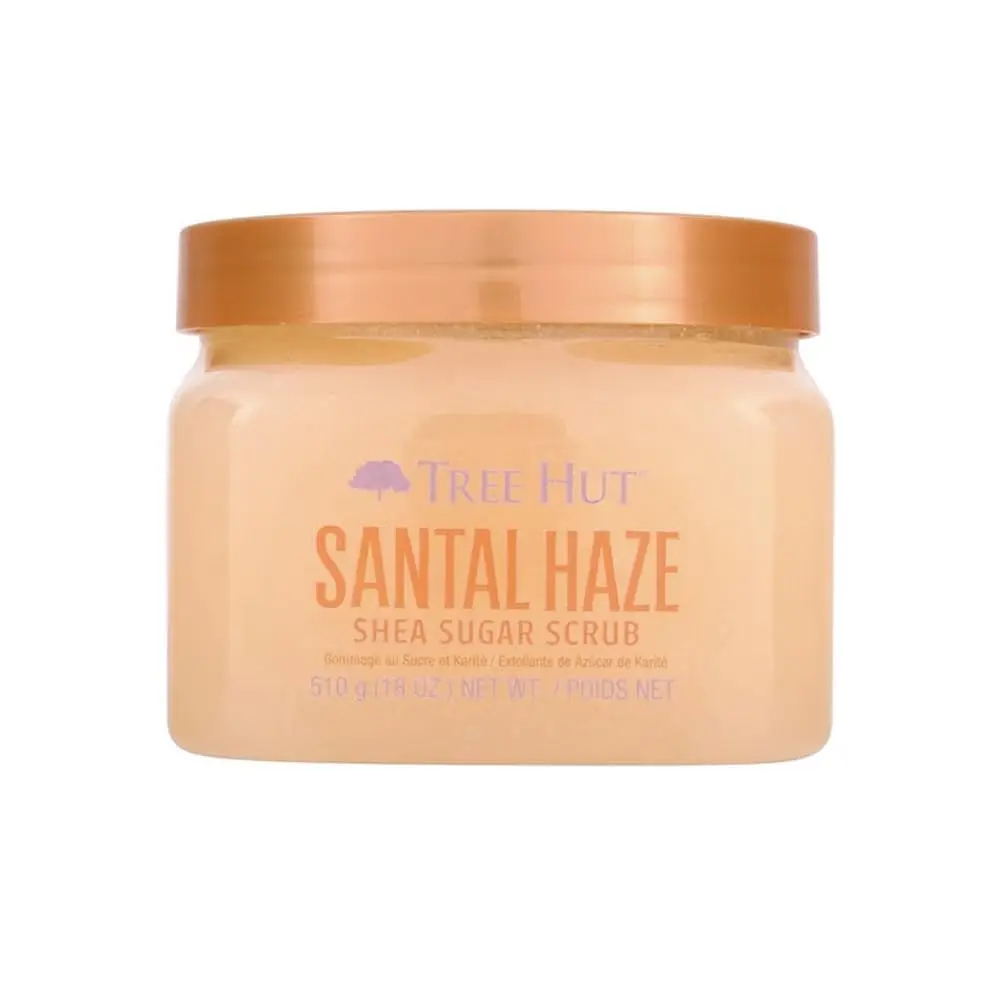 Tree Hut Santal Haze Body Scrub, Exfoliating Sugar Scrub, Vegan, 18 Oz | Exfoliating & Nourishing with Shea Butter & Essential Oils, Body Exfoliator for All Skin Types, Self Care Gifts for Women