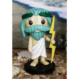 Ebros Greekies Collection Greek Mythology God Zeus Holding Lightning Bolt Statue