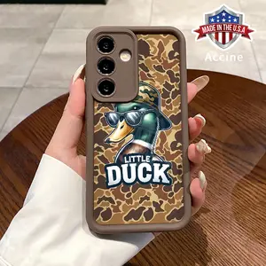 Case Compatible with Galaxy S24 Plus S25 S23 S22 Ultra S24+ Cool Camo Duck TPU Silicone Camera Protective Rugged Cellphone Cover for Boy