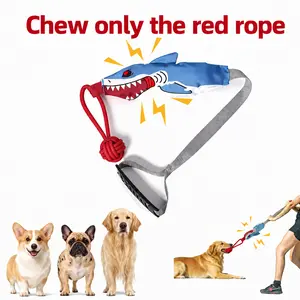 Interactive Dog Tug Toy, (Interactive Only • Not a Chew Toy • No Unattended Play)Tug of War Tough Squeaky Dog Rope Toys Teeth Cleaning, Conserve Dog's Energy and Strengthen Bond with Master for Outdoor & Indoor Playtime , Dog Toy for Small & Medium Dogs D